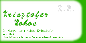 krisztofer mohos business card